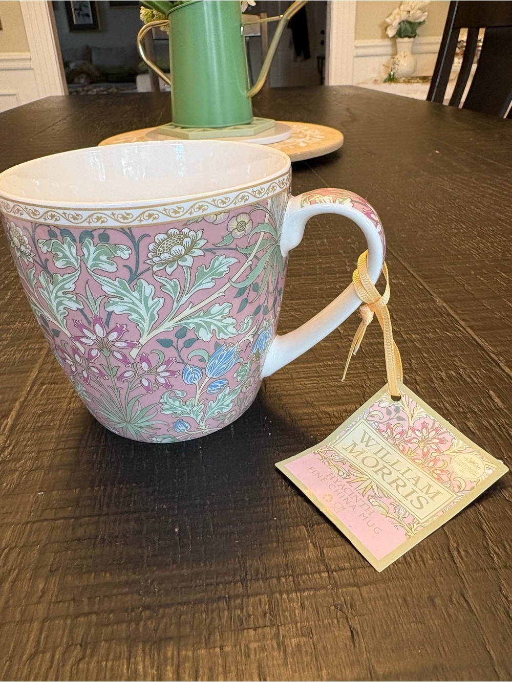 William Morris Pink Floral Porcelain Mug